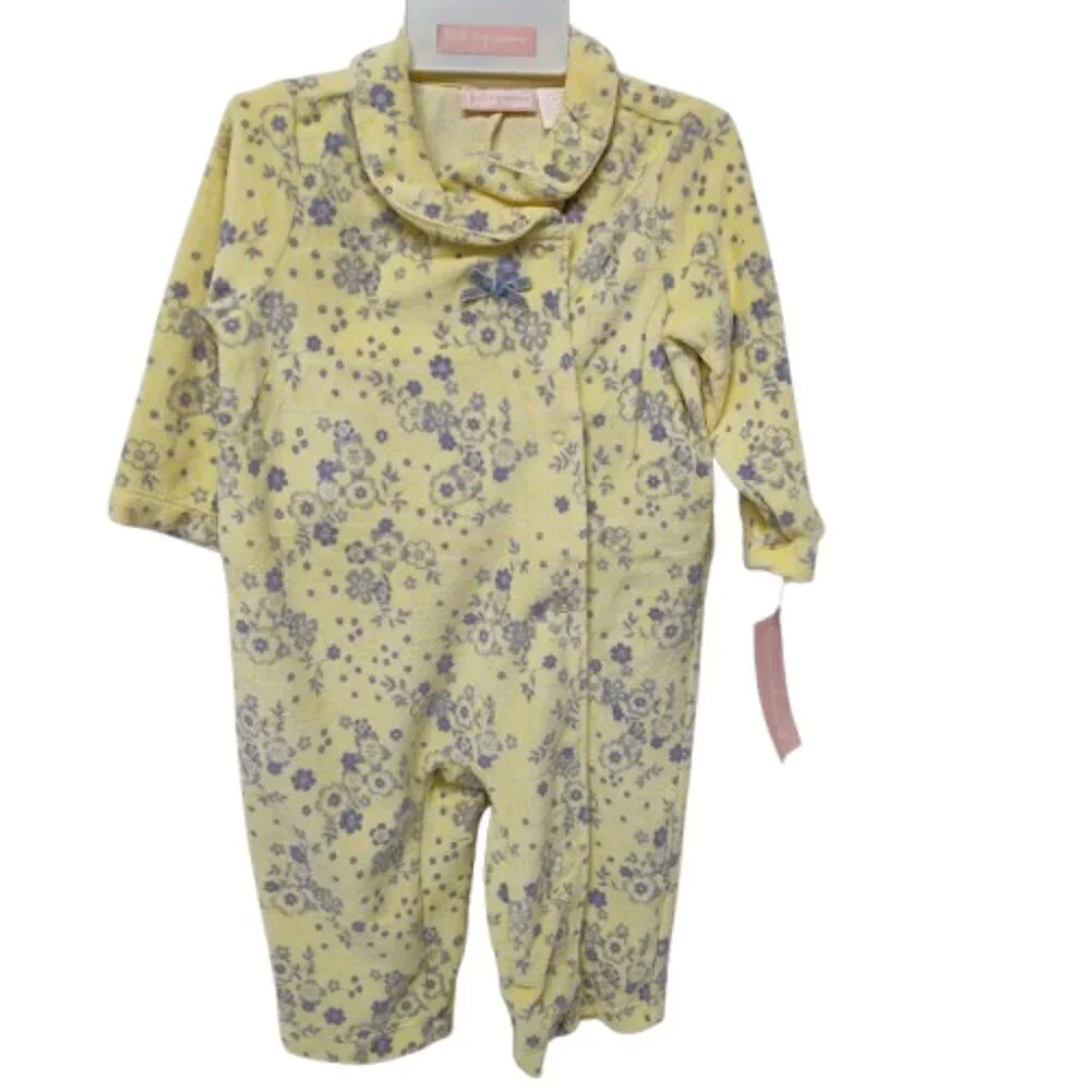 First Impressions 6 - 9 Month Snap Bottom Cozy Light Yellow One Piece NWT Baby